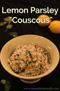 Lemon Parsley "Couscous" - Amanda Naturally