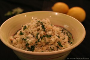 Lemon Parsley "Couscous" - Amanda Naturally