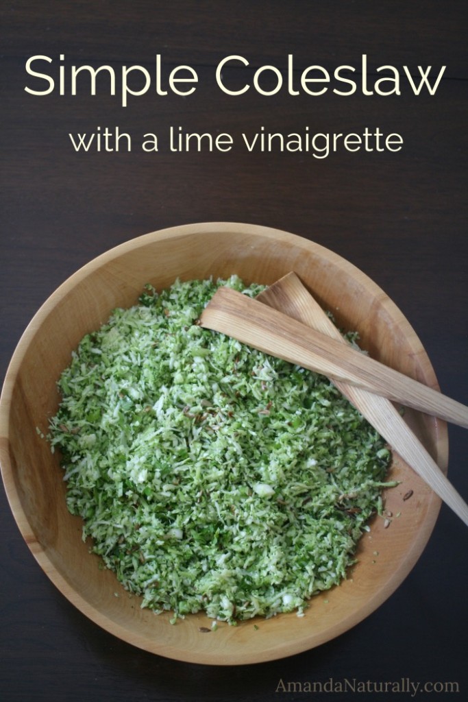 Simple Coleslaw with a Lime Vinaigrette | vegan, grain free, AIP | AmandaNaturally.com