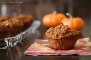 Pumpkin Spice Muffins | grain free, gluten free, nut free | AmandaNaturally.com