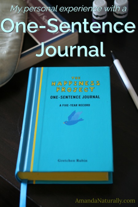 One Sentence Journal | AmandaNaturally.com