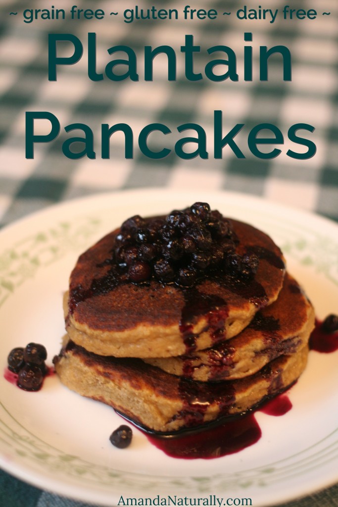 Plantain Pancakes | grain free, dairy free | AmandaNaturally.com